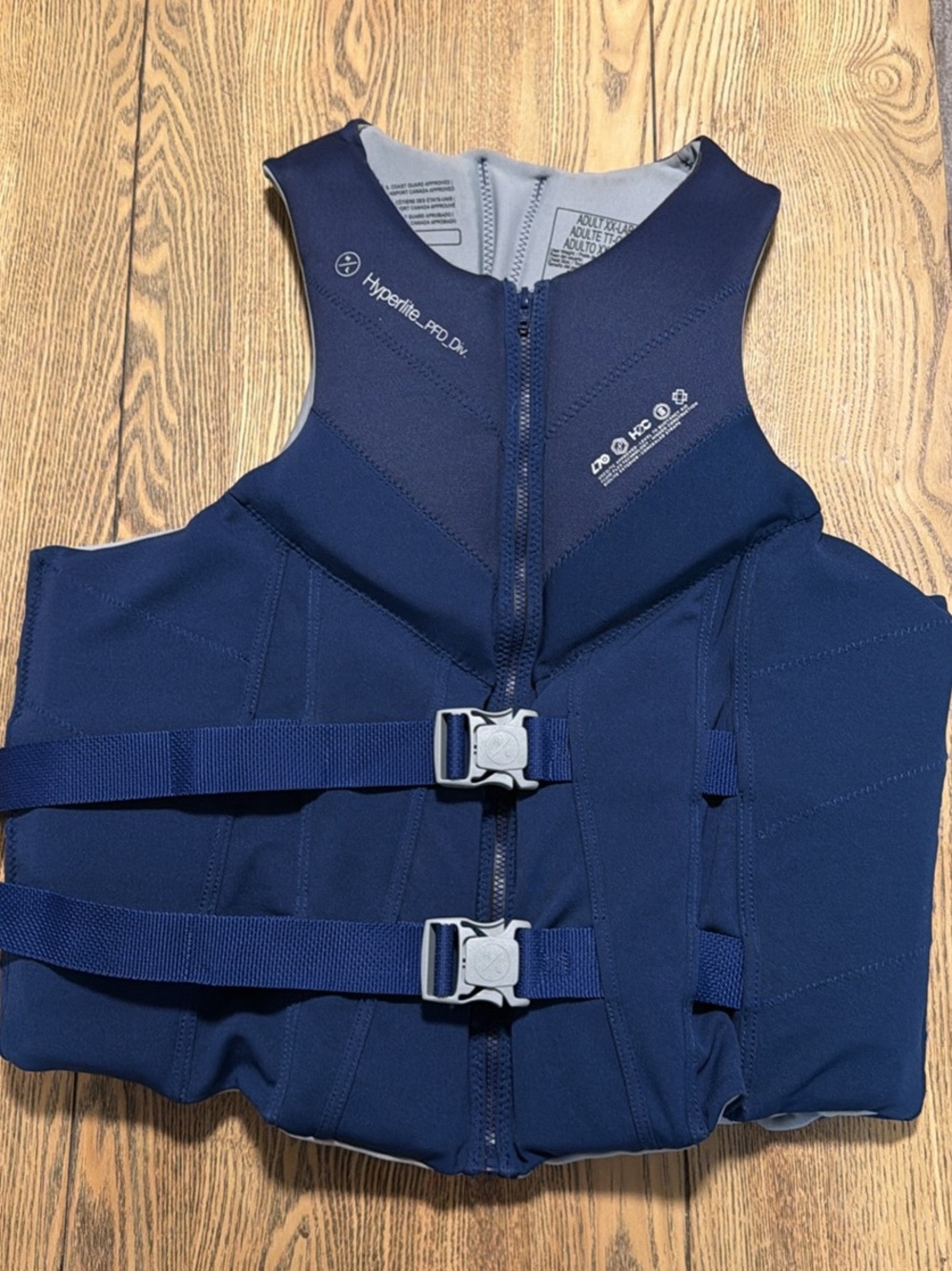 Hyperlite - Adult XX-Large Navy Life Jacket with Front Zipper